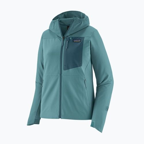 Куртка софтшел жіноча Patagonia R1 CrossStrata Hoody wetland blue