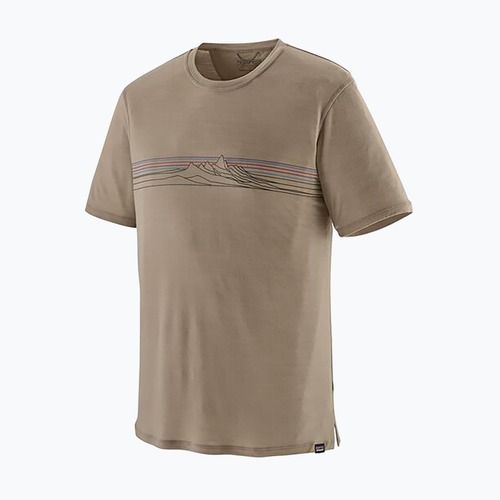 Футболка чоловіча Patagonia Cap Cool Merino Blend Graphic Shirt strata stripe/seabird grey