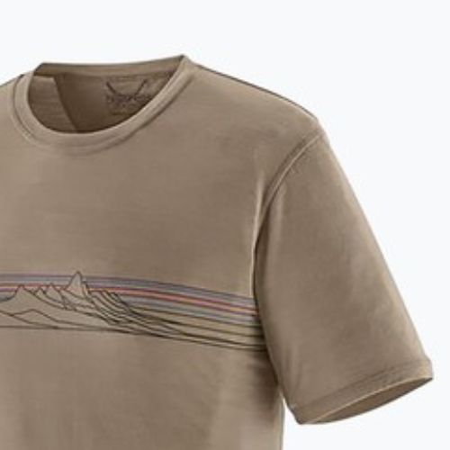 Футболка чоловіча Patagonia Cap Cool Merino Blend Graphic Shirt strata stripe/seabird grey