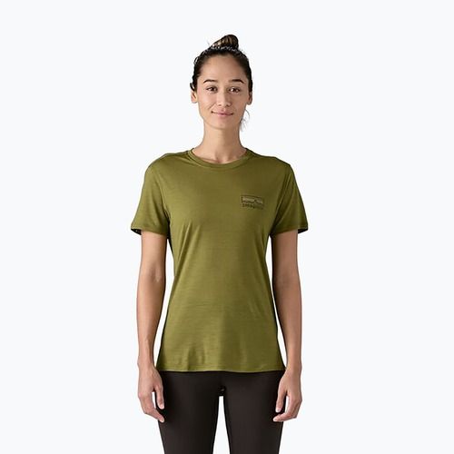 Футболка жіноча Patagonia Cap Cool Merino Blend Graphic Shirt fitz roy strata: rinsed green