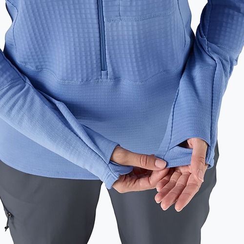 Жіноча софтшелл-куртка Patagonia R1 Hybrid Pullover Hoody темно-синього кольору