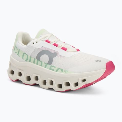 Кросівки для бігу жіночі On Cloudmonster white/lima