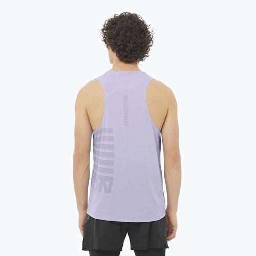 Топ для бігу чоловічий Salomon Sense Aero Singlet GFX cosmic sky