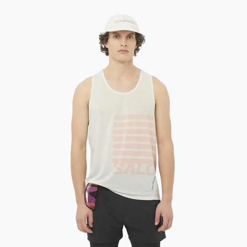 Топ для бігу чоловічий Salomon Sense Aero Singlet GFX icicle