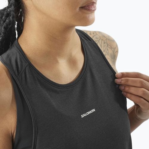 Топ для бігу жіночий Salomon SHAKEout Core Tank deep black