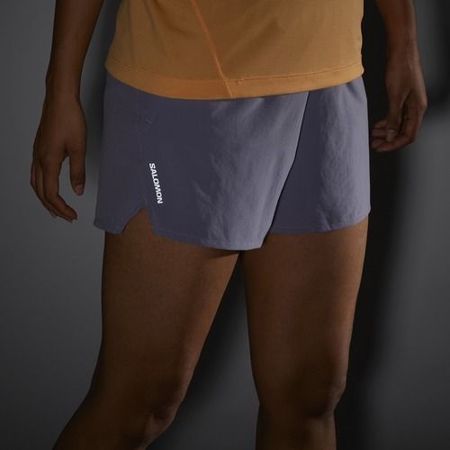Шорти для бігу жіночі Salomon SHAKEout Core 4" blue granite