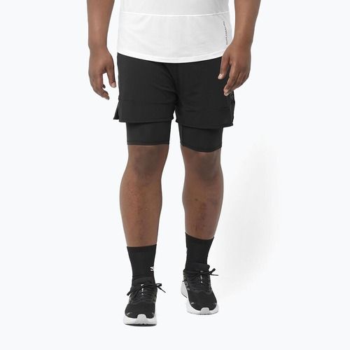 Шорти для бігу чоловічі Salomon Sense 2IN1 deep black