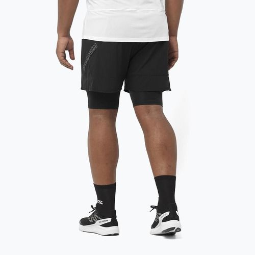 Шорти для бігу чоловічі Salomon Sense 2IN1 deep black