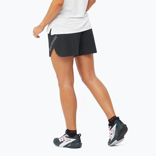Шорти для бігу жіночі Salomon Sense Aero 5'' deep black / peris