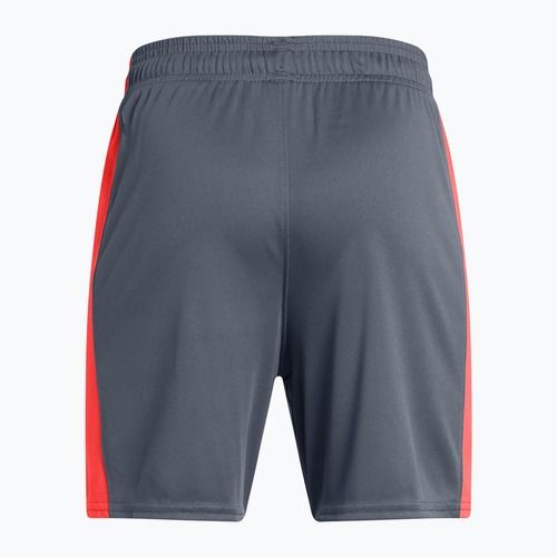 Шорти футбольні дитячі Under Armour Challenger Knit downpour gray / fire / white