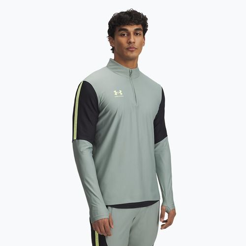 Кофта футбольна чоловіча Under Armour Challenger Pro 1/4 Zip silica green / black / sonic yellow