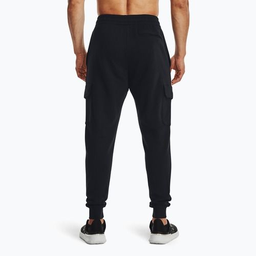 Штани чоловічі Under Armour Rival Fleece Cargo Jogger black / white