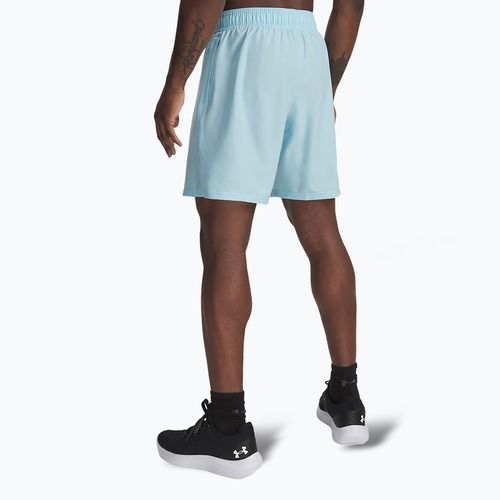 Шорти для тренувань чоловічі Under Armour Woven Wordmark stream/black