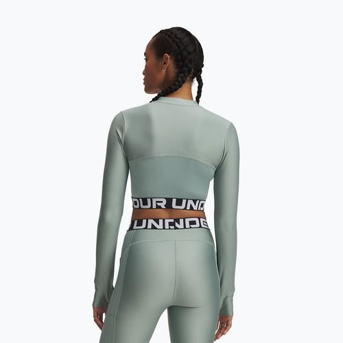 Top для тренувань жіночий Under Armour Heat Gear Rib 1/4 Zip silica green/silica green/white