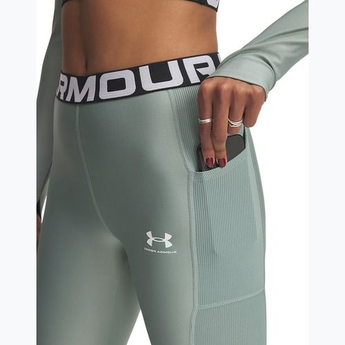 Легінси жіночі Under Armour HeatGear Rib silica green/silica green/white