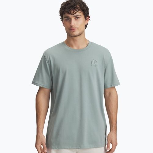 Футболка баскетбольна чоловіча Under Armour Curry Heavyweight Trend Tee silica green/silica green