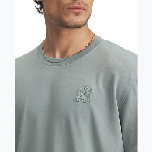 Футболка баскетбольна чоловіча Under Armour Curry Heavyweight Trend Tee silica green/silica green