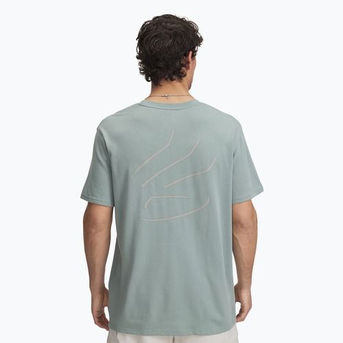 Футболка баскетбольна чоловіча Under Armour Curry Heavyweight Trend Tee silica green/silica green