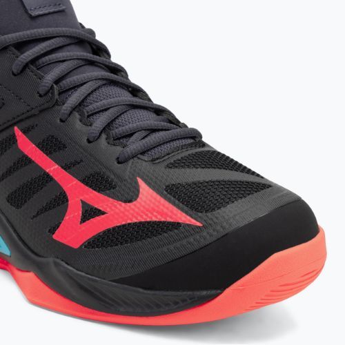 Кросівки волейбольні Mizuno Wave Dimension black/neon flame/peacock blue