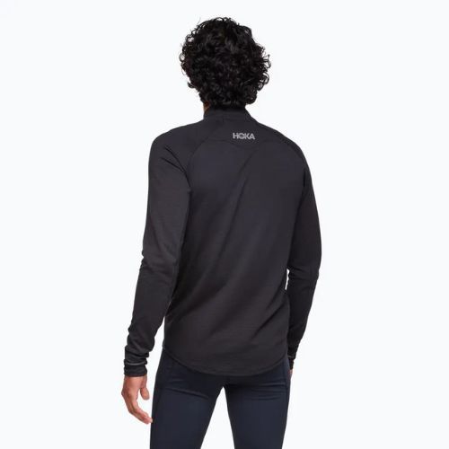 Лонгслів для бігу чоловіча HOKA BaseZip LS black