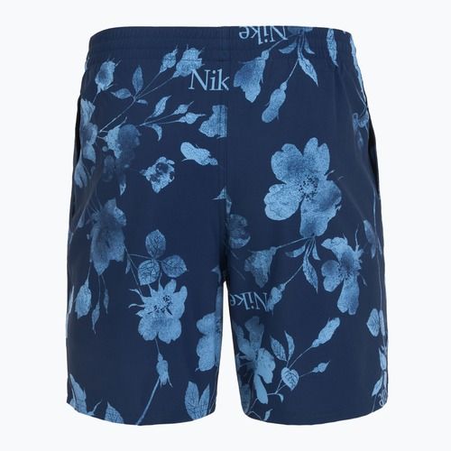 Шорти для плавання чоловічі Nike Fine Floral 7" Volley midnight navy