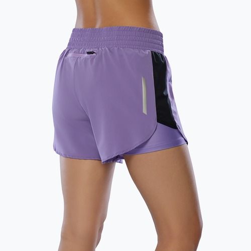 Шорти для бігу жіночі Mizuno 2IN1 4.5" paisley purple