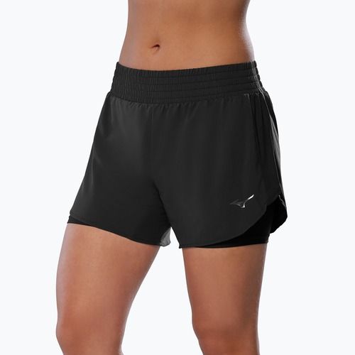 Шорти для бігу жіночі Mizuno 2IN1 4.5" black