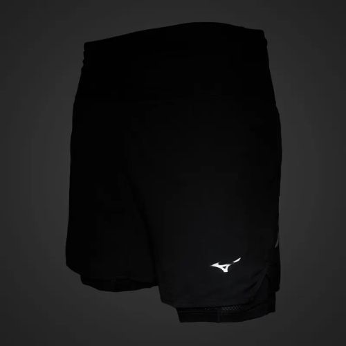 Шорти для бігу чоловічі Mizuno Trail ER 2IN1 black