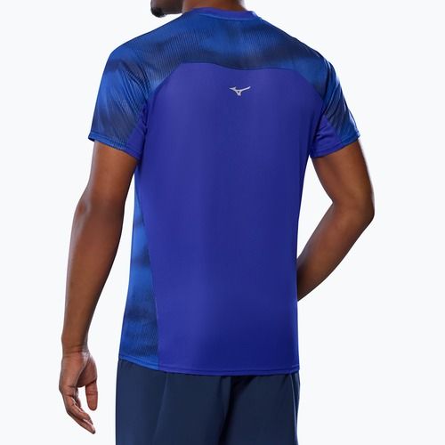 Футболка для бігу чоловіча Mizuno DryAeroFlow Graphic Tee reflex blue