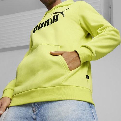 Кофта чоловіча PUMA Essentials Big Logo Hoodie FL lime sheen
