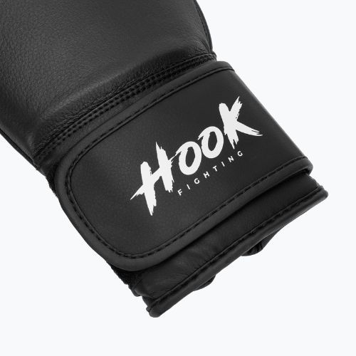 Рукавиці боксерські HOOK FIGHTING Ready to Fight шкіряні чорний