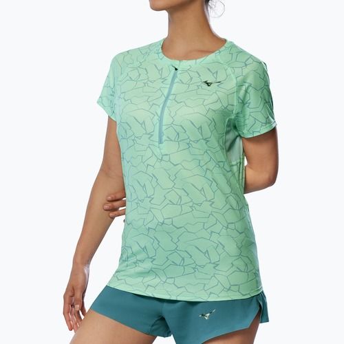 Футболка для бігу жіноча Mizuno Graphic Trail Tee neo mint