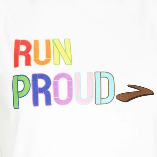 Футболка для бігу жіноча Brooks Distance Graphic Tank white/rainbow/brow