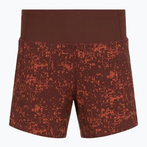 Шорти для бігу жіночі Brooks Chaser 5" run raisin glitch print