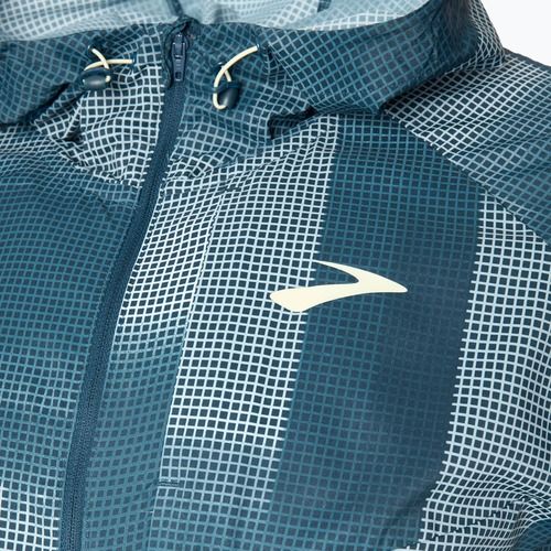 Куртка для бігу чоловіча Brooks Canopy indigo rush/altitude print