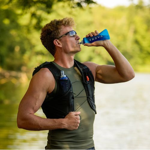 Пляшка Softflask KADVA Flowbie 250 мл блакитний