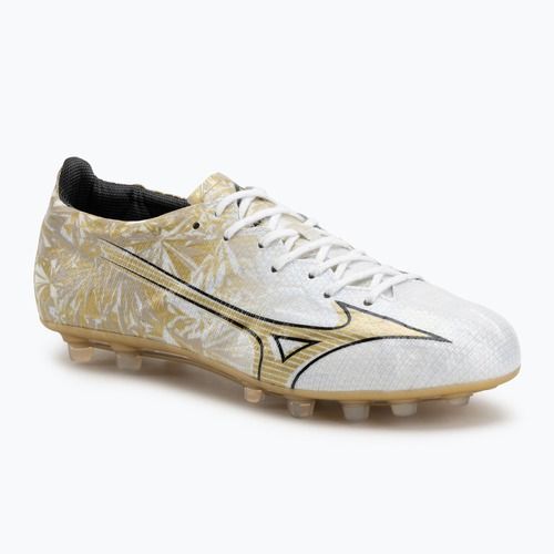 Кросівки футбольні чоловічі Mizuno Alpha Japan AG white/ge gold/black
