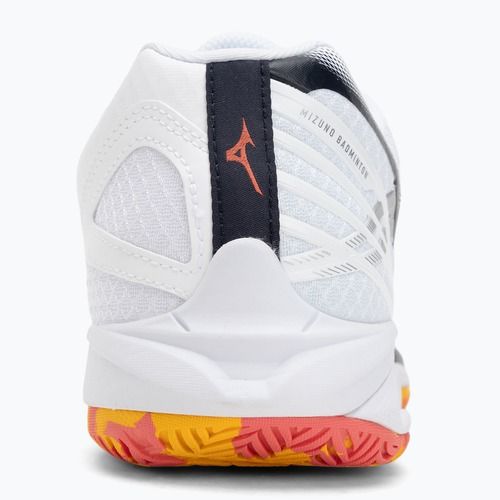 Кросівки для бадмінтону Mizuno Wave Claw 3 white/citrus/calypso coral