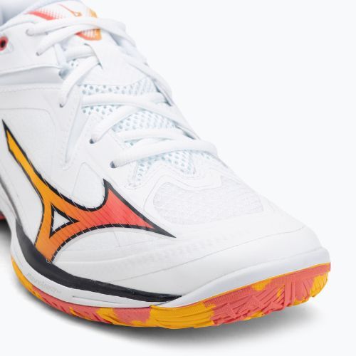 Кросівки для бадмінтону Mizuno Wave Claw 3 white/citrus/calypso coral