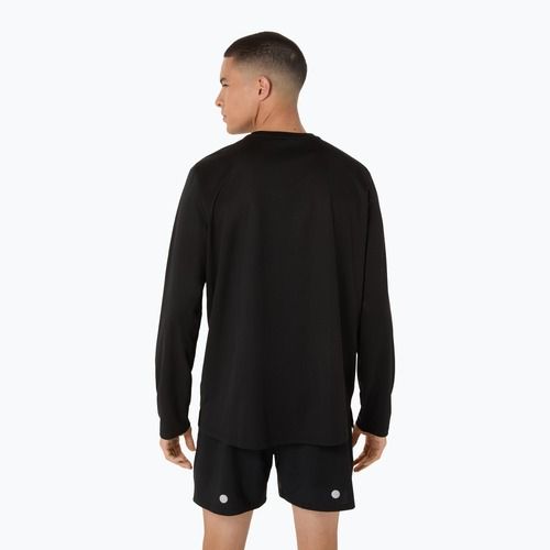 Лонгслів для бігу чоловічий ASICS Fujitrail Logo LS performance black