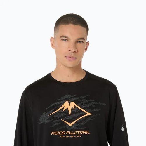 Лонгслів для бігу чоловічий ASICS Fujitrail Logo LS performance black