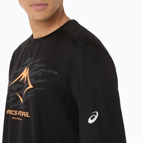 Лонгслів для бігу чоловічий ASICS Fujitrail Logo LS performance black