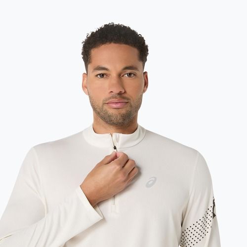 Лонгслів для бігу чоловічий ASICS Icon LS 1/2 Zip cream