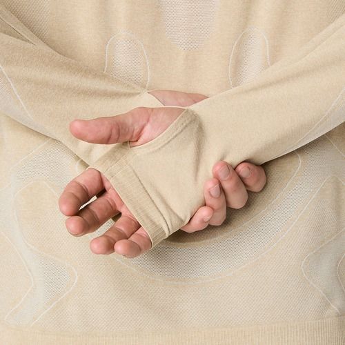 Лонгслів для бігу чоловічий ASICS Road Seamless LS cream