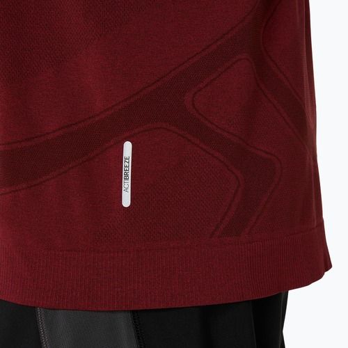 Лонгслів для бігу чоловічий ASICS Road Seamless LS dark red planet