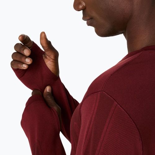 Лонгслів для бігу чоловічий ASICS Road Seamless LS dark red planet