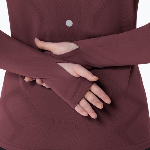 Лонгслів для бігу жіночий ASICS Road Seamless LS dark currant/port royal