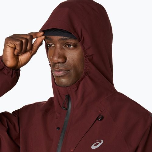 Куртка для бігу чоловіча ASICS Metarun Waterproof dark red planet