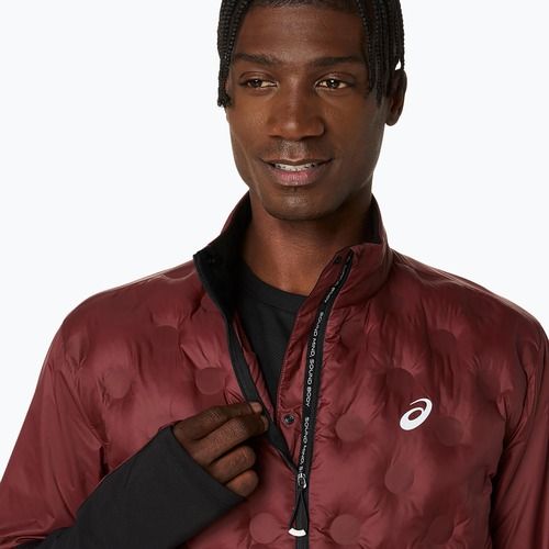 Куртка для бігу чоловіча ASICS Road Winter dark red planet