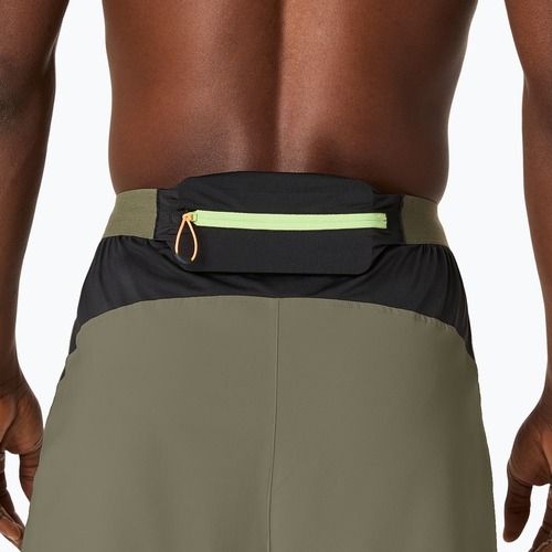 Шорти для бігу чоловічі ASICS Fujitrail All Over Print 5IN mantle green